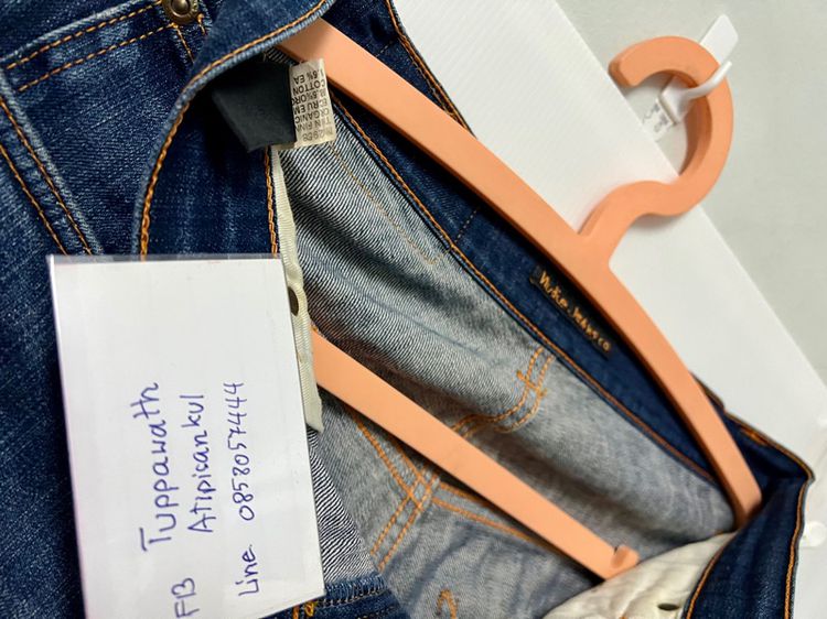 ยีนส์ nudie thin finn org dry ecru embro ของแท้ รูปที่ 10