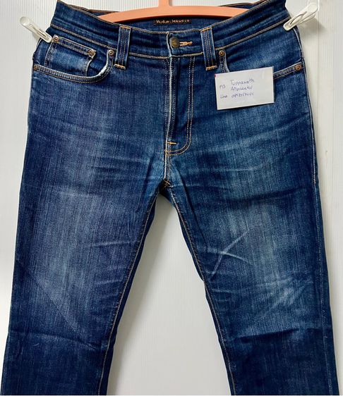 ยีนส์ nudie thin finn org dry ecru embro ของแท้ รูปที่ 2