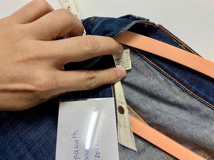 ยีนส์ nudie thin finn org dry ecru embro ของแท้ รูปที่ 9