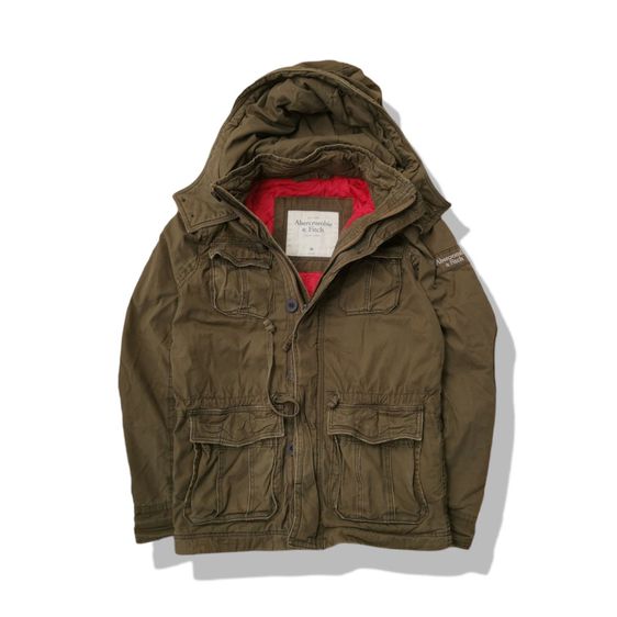 Abercrombie Fitch Hooded Military Jacket รอบอก 44”