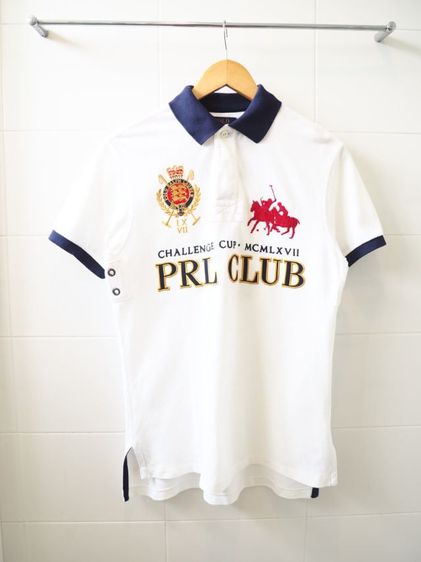 เสื้อโปโล ขาว แขนสั้น Polo Ralph Lauren Men's Rugby Polo Shirt 
Custom Fit