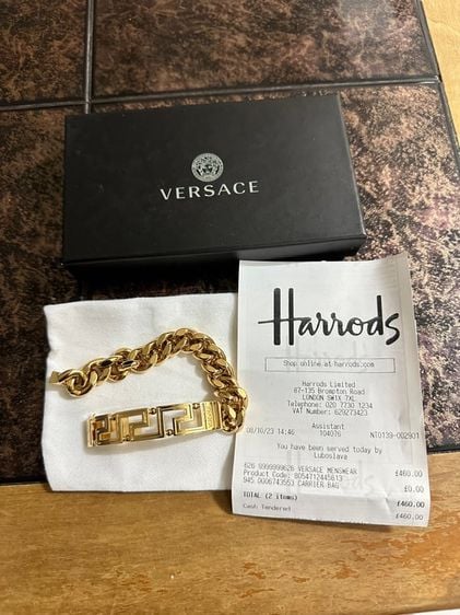 สร้อยข้อมือ ทองเหลือง   Versace Greca Chain Bracelet