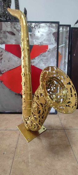Unique Metal Art Saxophone  1m. แซกโซโฟน เหล็ก อไหร่ โมเดท ของสะสม โชว์ งานศิลปะ หัตถกรรม สวยงามตา  รูปที่ 3