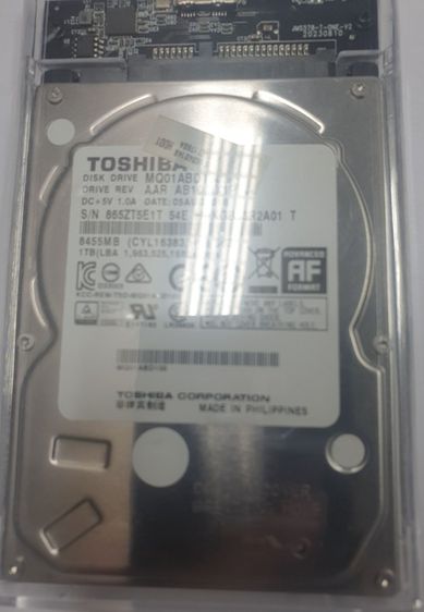 Harddisk TOSHIBA 1TB พร้อมกล่องใส่แบบ USB3 รูปที่ 1