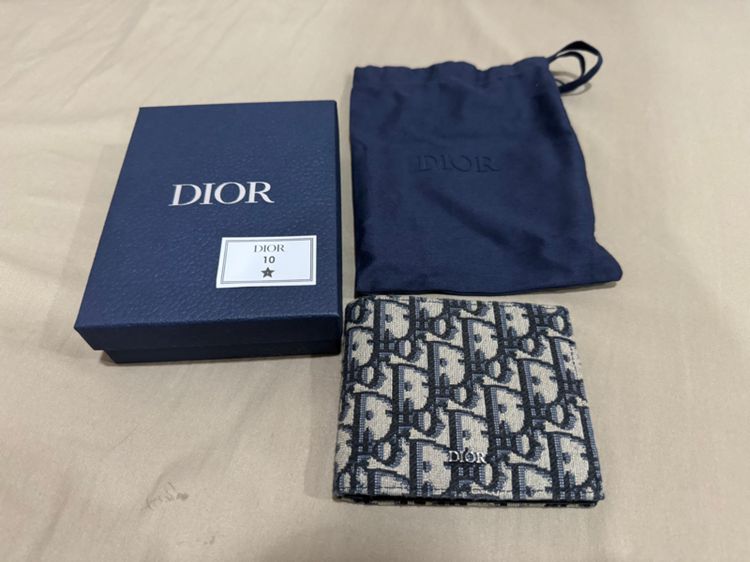 กระเป๋าตังค์ Wallet Black Dior Oblique Jacquard รูปที่ 1