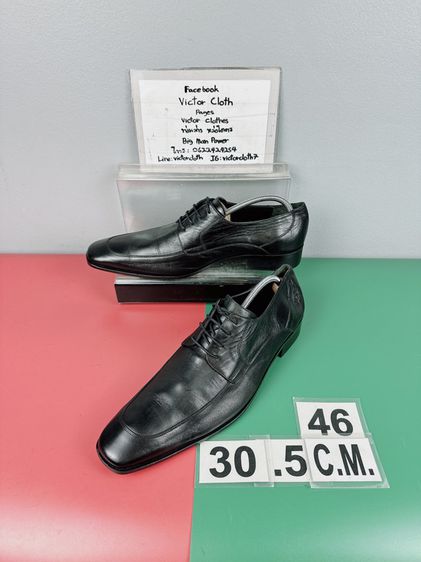 รองเท้าหนังแท้ Softly Sz.12us46eu30.5cm สีดำ หนังนิ่มสวย สภาพสวยมาก ไม่ขาดซ่อม ใส่เรียนทำงานได้ รูปที่ 1