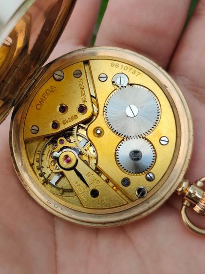 นาฬิกาพกโบราณทองคำแท้ OMEGA Pocket watch  9k Solid Gold Ref.6103 ปี1935s เข็มบลูสติล  รูปที่ 6