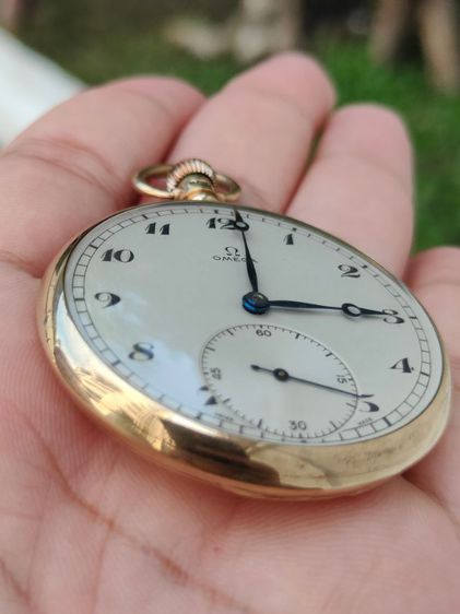 นาฬิกาพกโบราณทองคำแท้ OMEGA Pocket watch  9k Solid Gold Ref.6103 ปี1935s เข็มบลูสติล  รูปที่ 13