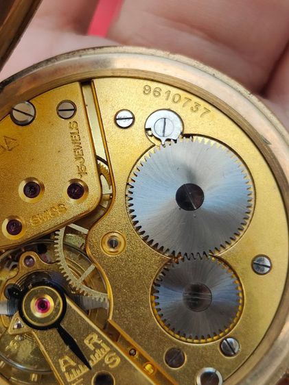 นาฬิกาพกโบราณทองคำแท้ OMEGA Pocket watch  9k Solid Gold Ref.6103 ปี1935s เข็มบลูสติล  รูปที่ 3