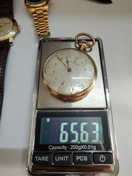นาฬิกาพกโบราณทองคำแท้ ELECTION GRAND PRIX Pocket watch (BERNE 1914) 14k Solid Gold 2เข็มครึ่ง หลักอารบิก ผสมตัวหนังสือ KWEEGAYLIONG  รูปที่ 14
