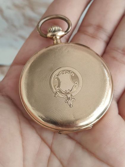 นาฬิกาพกโบราณทองคำแท้ ELECTION GRAND PRIX Pocket watch (BERNE 1914) 14k Solid Gold 2เข็มครึ่ง หลักอารบิก ผสมตัวหนังสือ KWEEGAYLIONG  รูปที่ 7