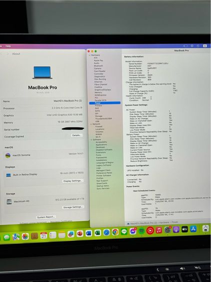 MacBook Pro 16 inch 2019 CPU i9  Ram 16 GB SSD 1TB รูปที่ 9