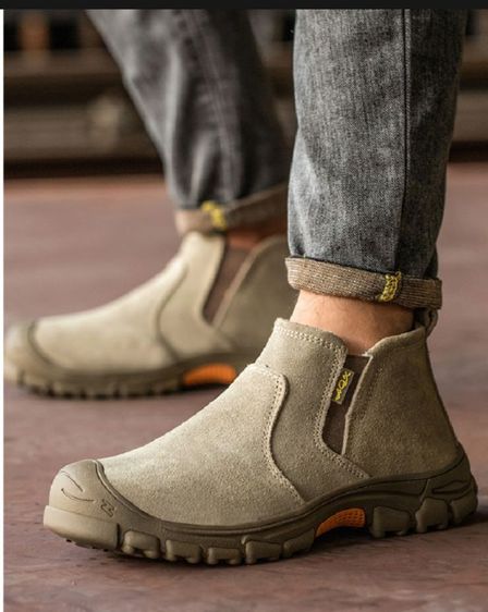 Safety Shoes สวมทน ป้องกันการชนรองเท้าเซฟตี้หัวเหล็กใส่ทำงานสำหรับผู้ชาย 39-45 รูปที่ 2