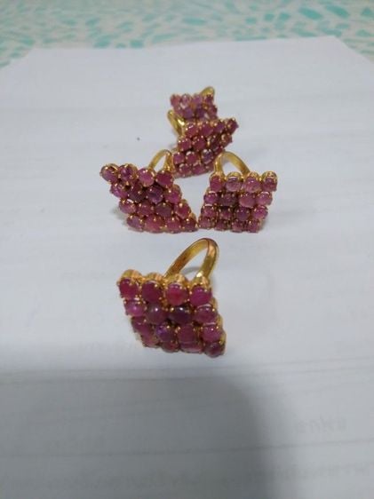 sale really old Burma star ruby rings 