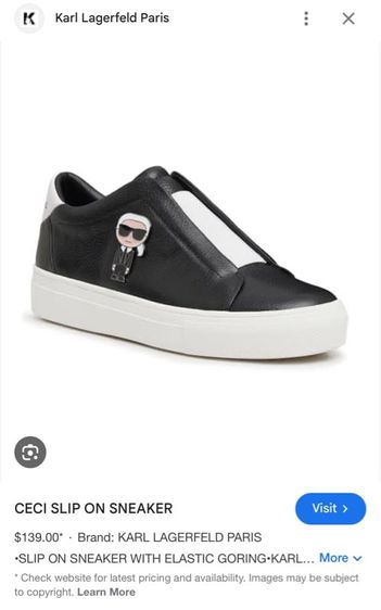 รองเท้าผ้าใบ หนังแท้ ขนาดอื่น ๆ ดำ Karl Lagerfeld (Women's) Sneaker (Black)