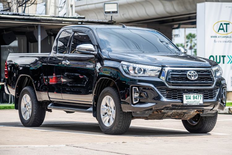 Toyota Hilux Revo 2019 2.4 Prerunner E Plus Pickup ดีเซล ไม่ติดแก๊ส เกียร์ธรรมดา ดำ