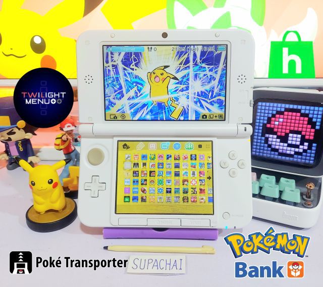 Nintendo ขาย 3DS XL white เมม 64g ลงเกมเยอะ โหลดเกมฟรี มี pokebank ไว้ใช้เทรด มี pokemon 22 ภาคที่หน้าจอ กดเล่นได้เลย 