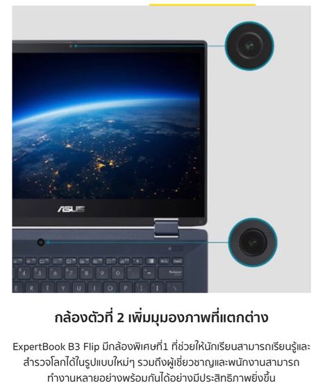💻💢สภาพดีเหมือนใหม่ โน๊ตบุ๊ค Asus ExpertBook B3 Flip OLED B3402FEA-EC0543WS Star Black ใช้งานน้อย สภาพเหมือนใหม่ รูปที่ 7