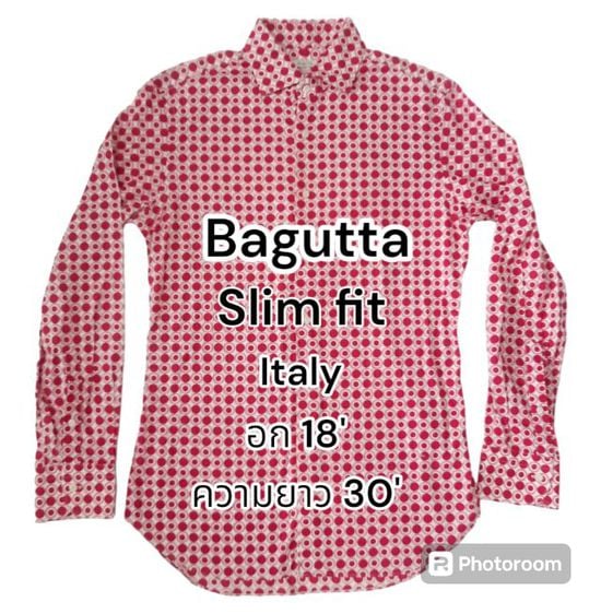 ขอขายเสื้อแบรนด์เนมท่านชายของยี่ห้อ Bagutta ทรง Slim fit . Italy made สีแดงผสมจุดๆหลักหลายสีสภาพเสื้อยังใหม่ไม่มีตำหนิและเป็นรู