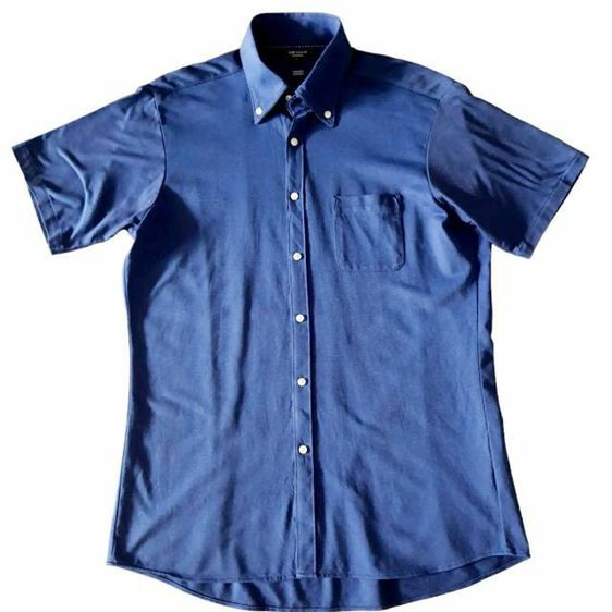 เสื้อเชิ้ตแขนสั้นสีน้ำเงิน แบรนด์ ORIHICA แท้รุ่น smart jersey มือ✌สภาพดี ไม่มีตำหนิ (ส่งฟรี)