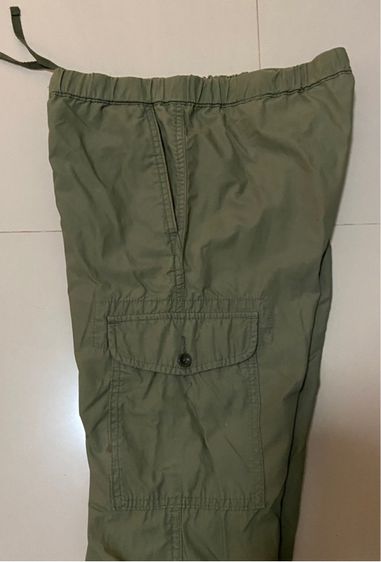 กางเกงขายาว uniqlo สีเขียวทหาร มีกระเป๋าข้าง รูปที่ 7