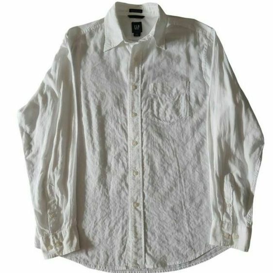 เสื้อเชิ้ตสีขาว แขนยาว แบรนด์ GAP แท้รุ่น classic fit มือ✌ไม่ขาด ไม่รู (ส่งฟรี) รูปที่ 1