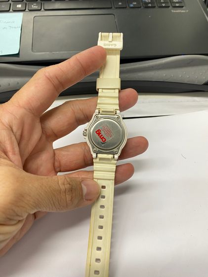 นาฬิกา Casio ตัวเรือนขาว หน้าชมพู รูปที่ 2