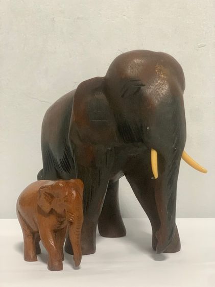 ช้างแกะสลัก(แม่-ลูก) รูปที่ 4