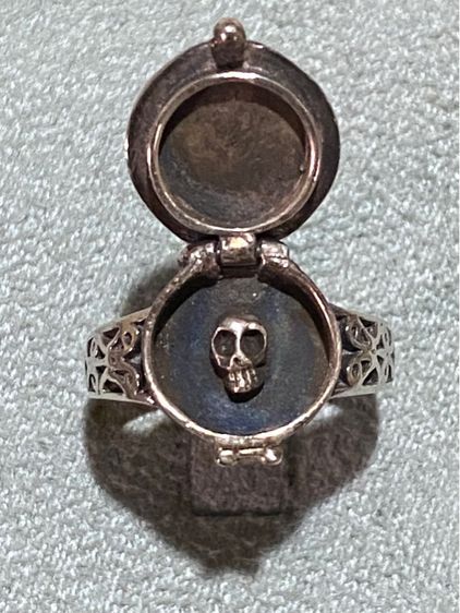 star skull silver ring รูปที่ 4