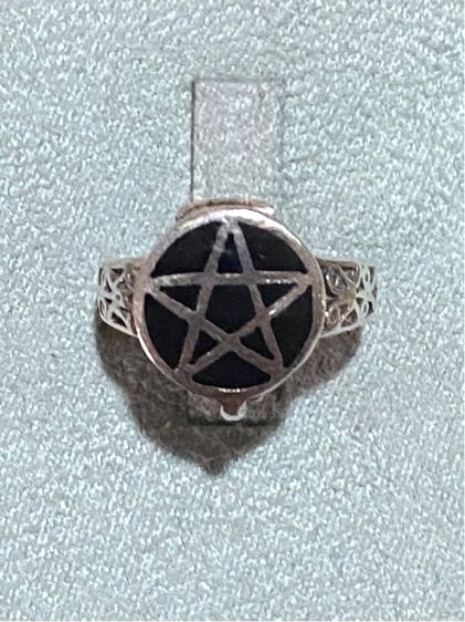 star skull silver ring