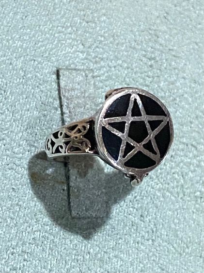 star skull silver ring รูปที่ 2