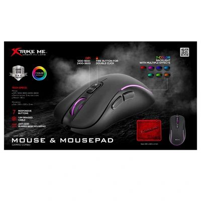 เม้าส์และแผ่นรองเม้าส์ Xtrike-Me gaming mouse with mousepad GMP-290 รูปที่ 11