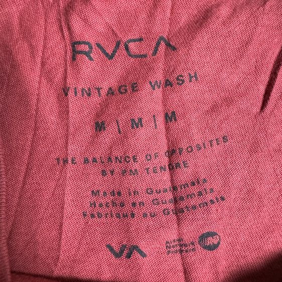 เสื้อยืดผ้านิ่มมาก RVCA​ Tintage Wash Size M​ รูปที่ 5