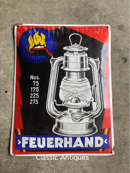 ป้าย อีนาเมล ตะเกียง FEUERHAND สะสม รูปที่ 5