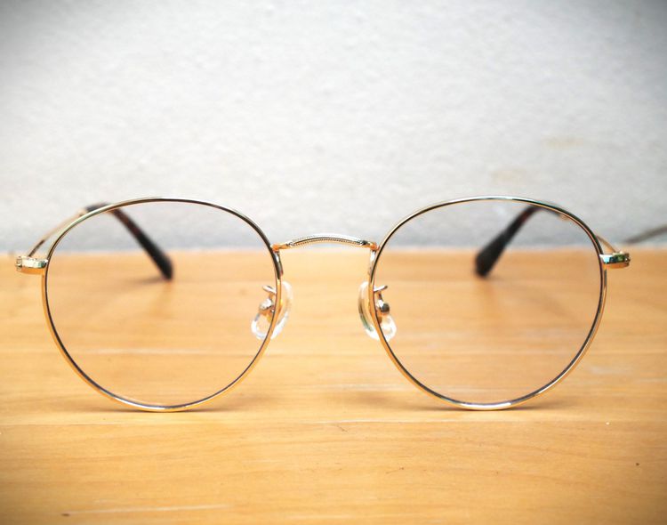 อื่นๆ แว่นสายตา classic style round water drop glasses unisex gold plated 