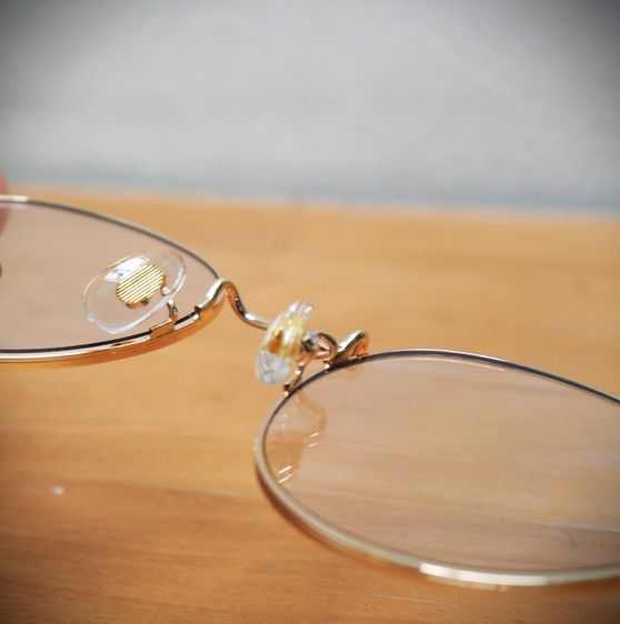 classic style round water drop glasses unisex gold plated  รูปที่ 3