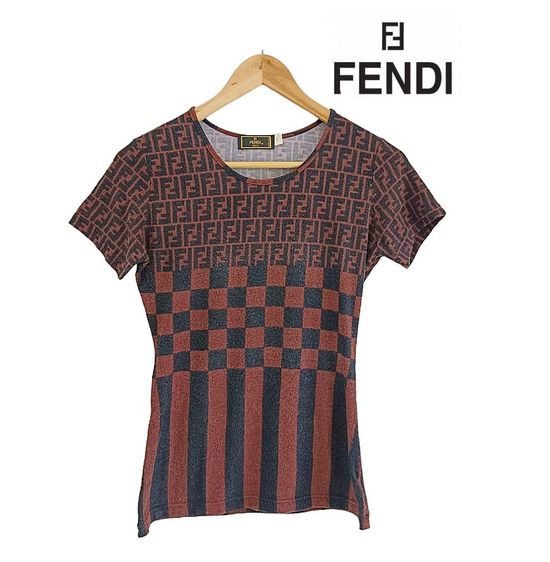 อื่นๆ เสื้อทีเชิ้ต น้ำตาล แขนสั้น ขายแล้วค่ะ Fendi Monogram Tee Shirt Made in Italy