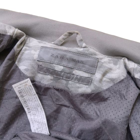 Zara Man Grey Camo Bomber Jacket รอบอก 44” รูปที่ 7