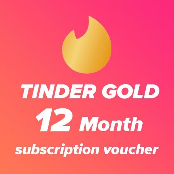 tinder ทินเดอร์โกลด์ - Gold 12 Month 1 ปี โค้ดส่งอัตโนมัติ