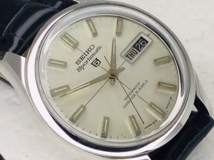 Vintage Seiko 5 Sportsmatic 6619 8110  Automatic Diashock 21 Jewel Men's Watch   เช็คระบบ ล้างเครื่อง ทำกันน้ำแล้ว 