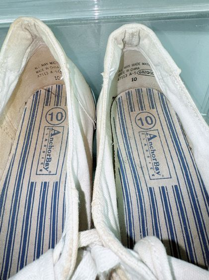 รองเท้า Anchor Bay Sz.10us44eu28cm สีขาว Upperมีเปื้อน(ซักขาวได้) สภาพสวย แบรนด์เก่าคลาสสิค ใส่เที่ยวเท่ห์ รูปที่ 11