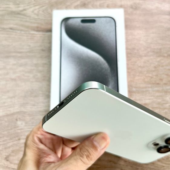 ขายเทิร์น iPhone 15 Pro Max 256 สีขาว แบต 100 รอบ 42 ประกันยาว มค.68 สวยๆ ครบกล่อง รูปที่ 13