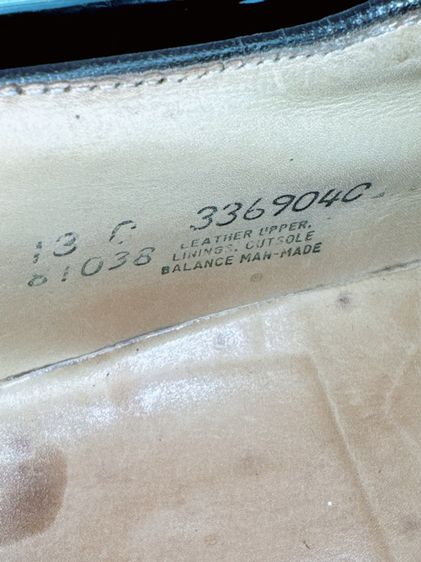รองเท้าหนังแท้ ไม่ทราบแบรนด์ Sz13us47eu31cm Made in USA สีน้ำตาล พื้นหนังเย็บ สภาพสวย ไม่ขาดซ่อม ใส่ทำงานออกงานได้ รูปที่ 13