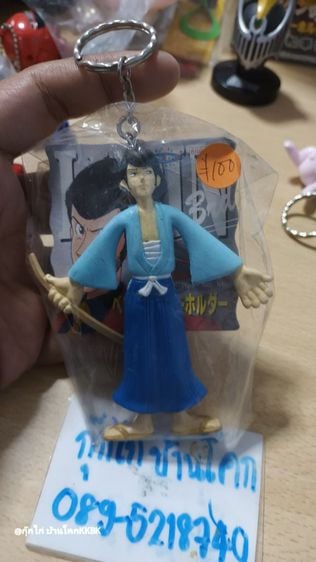 พวงกุญแจ โมเดลจากเรื่องลูแปง Banpresto Lupin III Key Chain Portachiavi " Goemon " Figure Anime Japan งานตู้ญี่ปุ่น วินเทจ รูปที่ 1