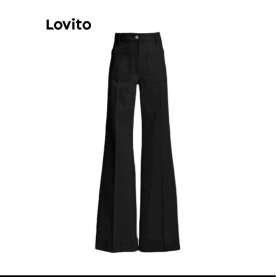 อื่นๆ XL ดำ Lovito กางเกงผู้หญิง
