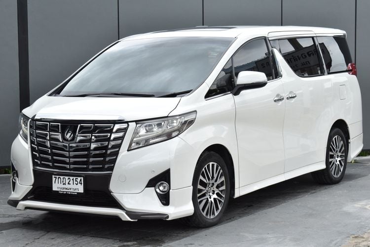 Toyota Alphard 2018 3.5 V Van เบนซิน ไม่ติดแก๊ส เกียร์อัตโนมัติ ขาว