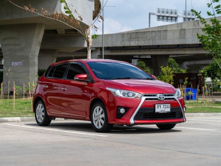 Toyota Yaris 2014 1.2 G Sedan เบนซิน ไม่ติดแก๊ส เกียร์อัตโนมัติ แดง รูปที่ 1