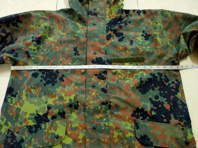อื่นๆ เสื้อแจ็คเก็ต | เสื้อคลุม XL อื่นๆ แขนยาว German Army Genuine New Flecktarn Camo Goretex Waterproof Jacket เสื้อกันฝนพรางตุ๊กแกกองทัพเยอรมัน ปี1995 เนื้อผ้าเคลือบไตรลามิเนต 