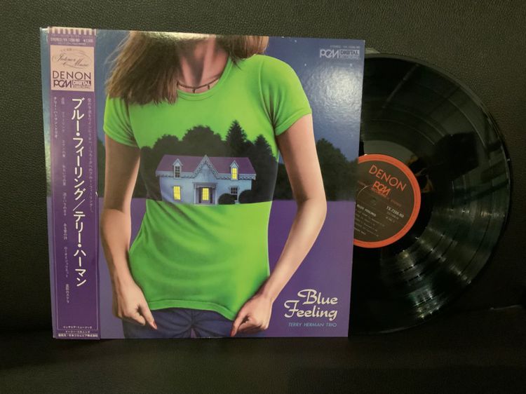 ขายแผ่นเสียงแจ๊สทรีโอ Jazz trio LP บันทึกเยี่ยม Terry Herman Trio Blue Feeling Denon 1981 Japan 🇯🇵   Vinyl ส่งฟรี