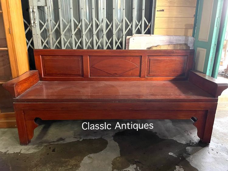 เตียงคันซึง ไม้สัก โบราณเก่าสะสม รูปที่ 2